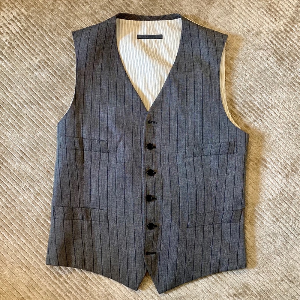 john varvatos - Men’s Striped Vest - S
